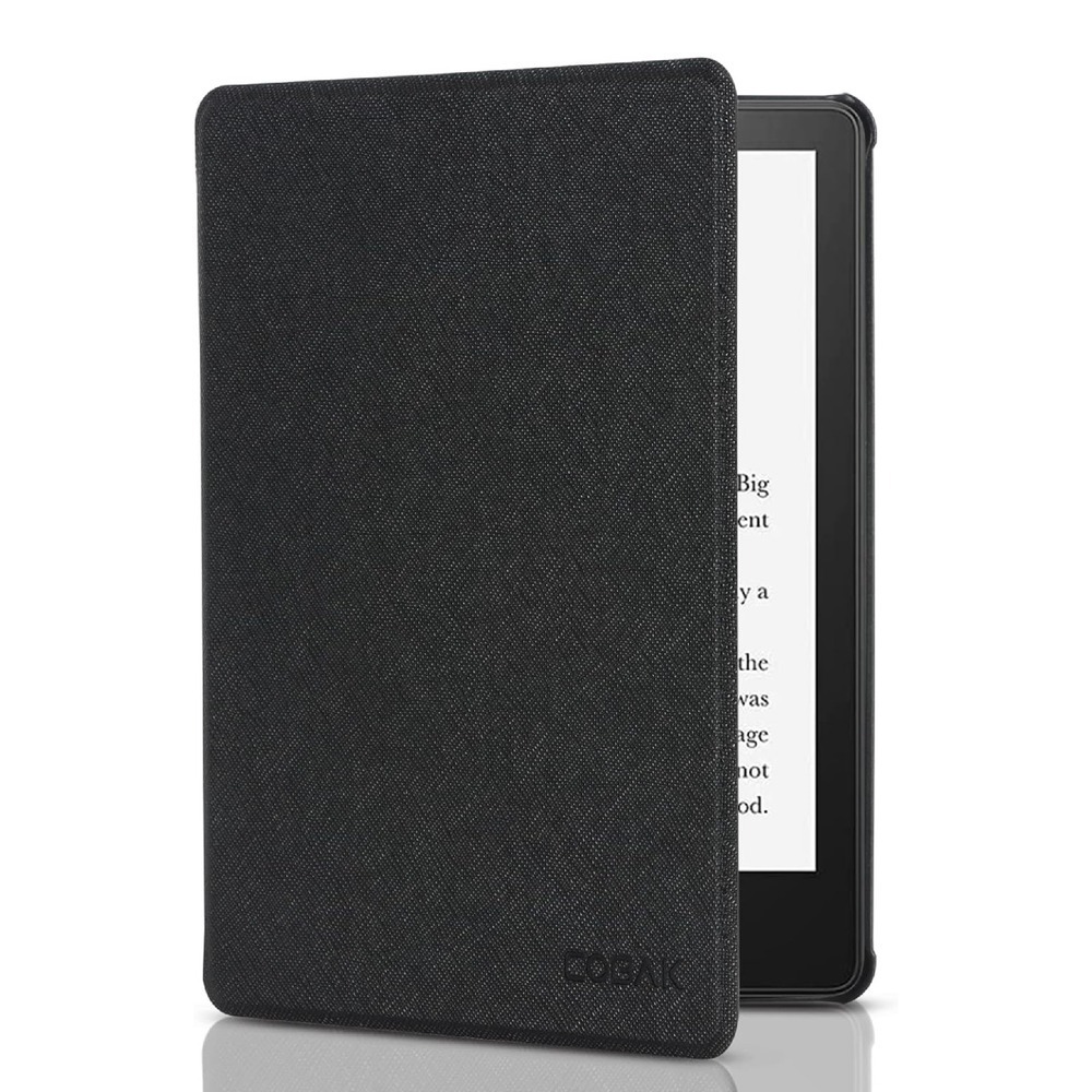 COBAK Kindle Paperwhite Case 6.8" Premium Leather Cover Auto Wake Sleep Black